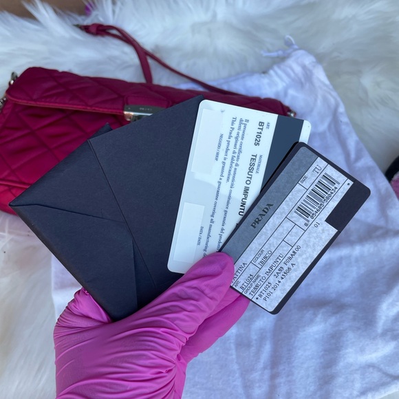 Authentic PRADA Tessuto Impuntu Shoulder Bag Pink Nylon - Picture 11 of 17